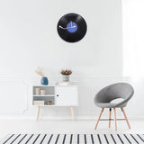 Vinyl Record Wall Clock (Blue)