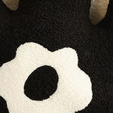 Flower Shaped Pillow (Black)