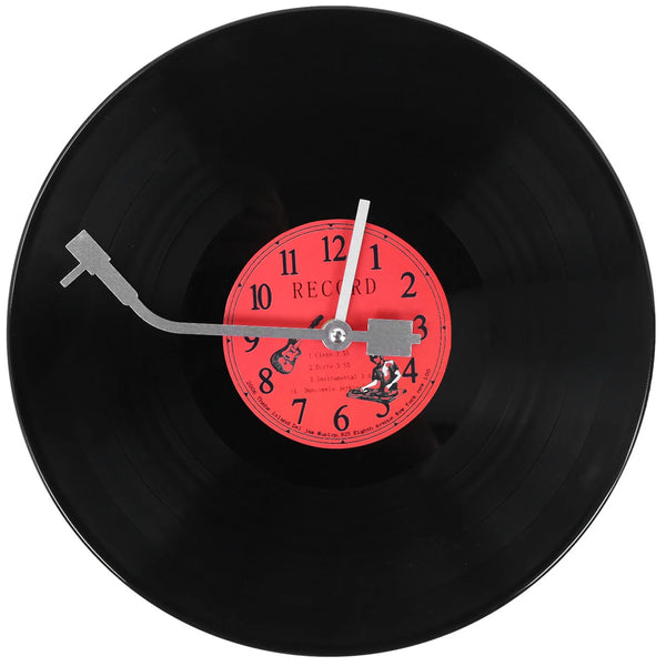 Vinyl Record Wall Clock (Red)