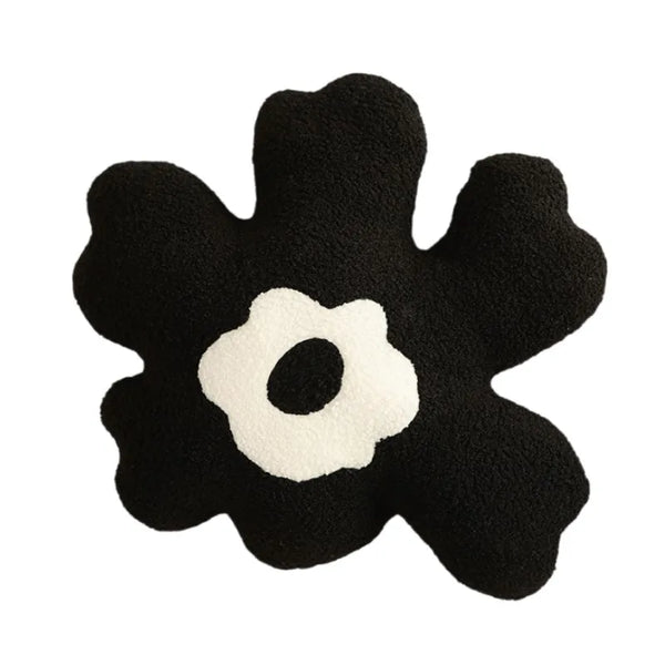 Flower Shaped Pillow (Black)